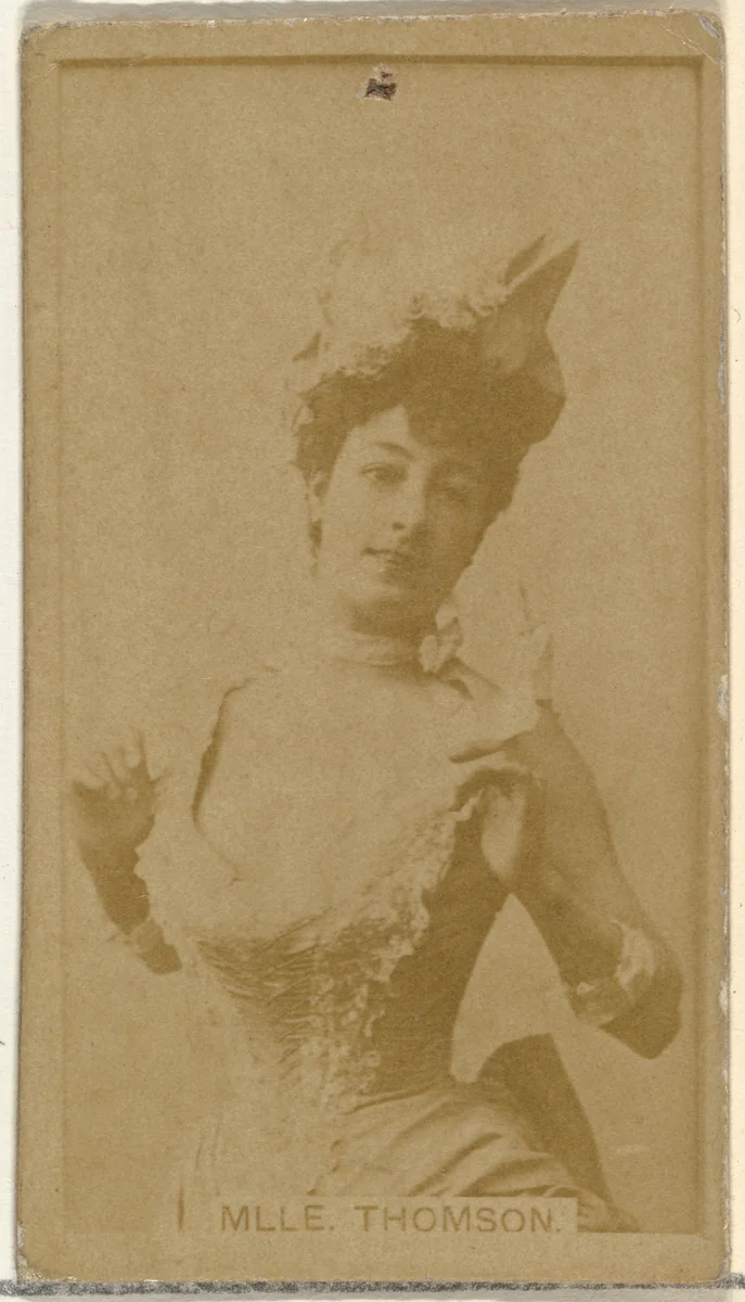 Mlle. Thomson, from the Actors and Actresses series (N145-8) issued by Duke Sons & Co. to promote Duke Cigarettes by W. Duke, Sons & Co., photograph, 1890-1895