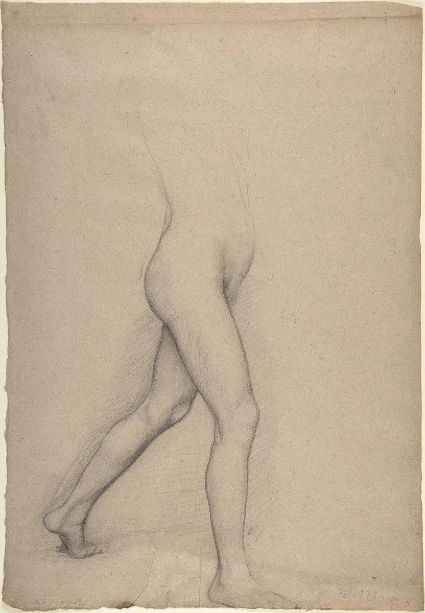 Study of a Girl's Legs for the painting "Young Spartans" by Edgar Degas, drawing, 1855-1867