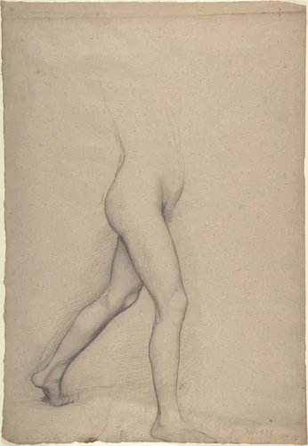 Study of a Girl's Legs for the painting "Young Spartans" by Edgar Degas, drawing, 1855-1867