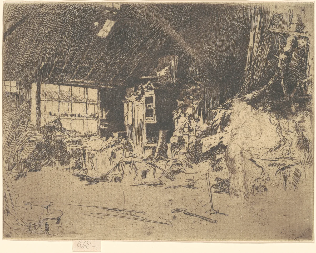 The Smithy by James McNeill Whistler, print, 1880