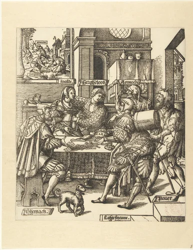 Het gokspel by Cornelis Anthonisz, print, 1541