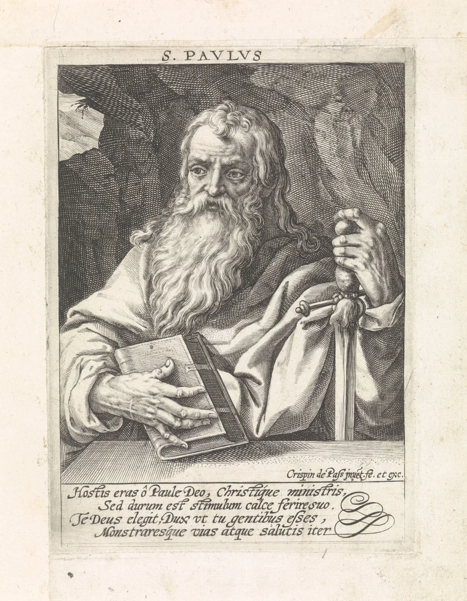 Apostel Paulus by Unknown, print, 1574-1637