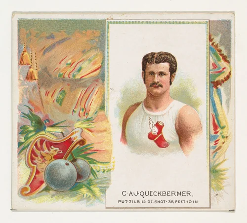 C.A.J. Queckberner, Shot Put, from World's Champions, Second Series (N43) for Allen & Ginter Cigarettes by Allen & Ginter, print, 1888