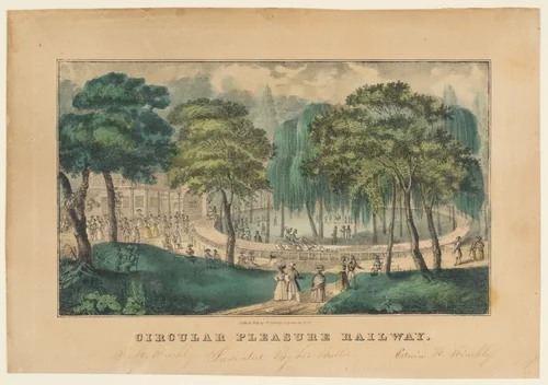 Circular Pleasure Railway by Nathaniel Currier, print, 1838-1848