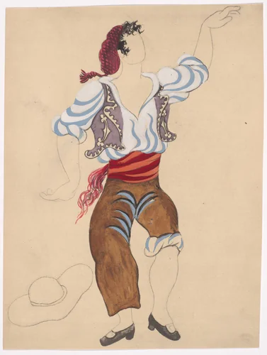 Costume design for the ballet Le Tricorne by Pablo Picasso, illustrated book, 1920