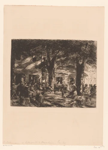 Wijntuin in Rosenheim by Max Liebermann, print, 1857-1935