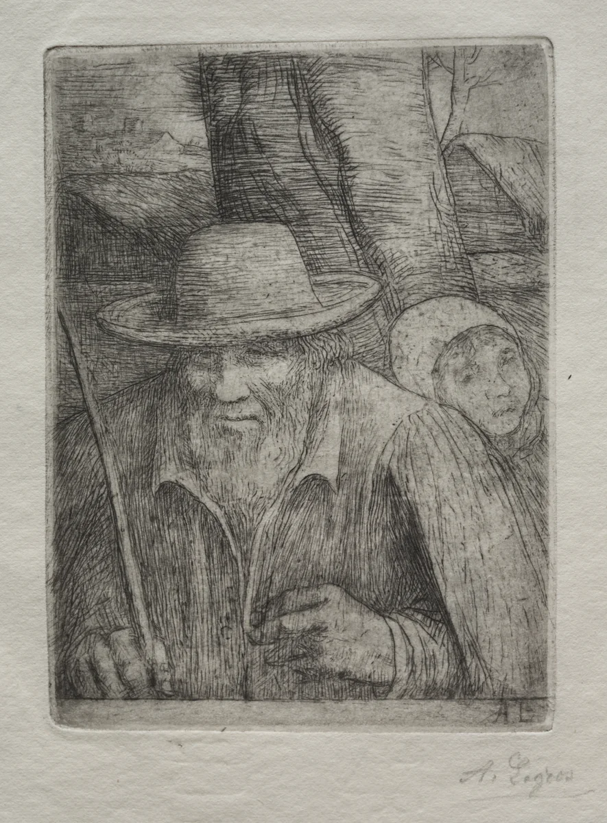 The Farmer by Alphonse Legros, print, 1857-1911