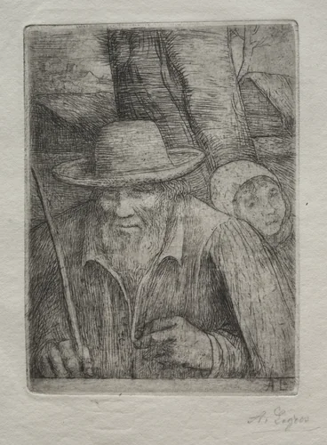 The Farmer by Alphonse Legros, print, 1857-1911