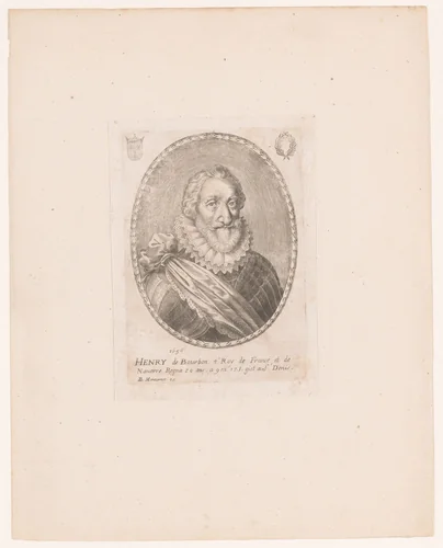 Portret van Hendrik IV van Frankrijk by anonymous, print, 1656