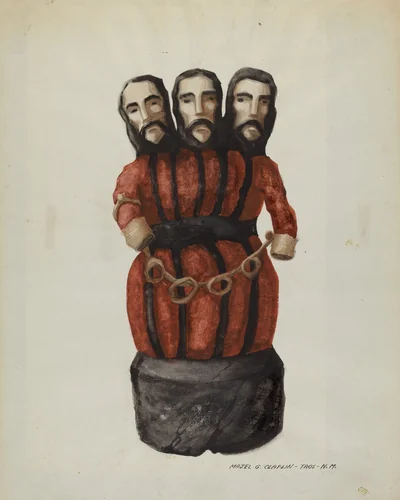 Bulto:"Holy Trinity" by Majel G. Claflin, index of american design, 1937