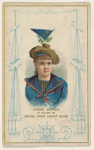 Minnie Dupree in Colors of the Royal Irish Yacht Club, from the Yacht Colors of the World series (N140) issued by Duke Sons & Co. to promote Honest Long Cut Tobacco by W. Duke, Sons & Co., print, 1890