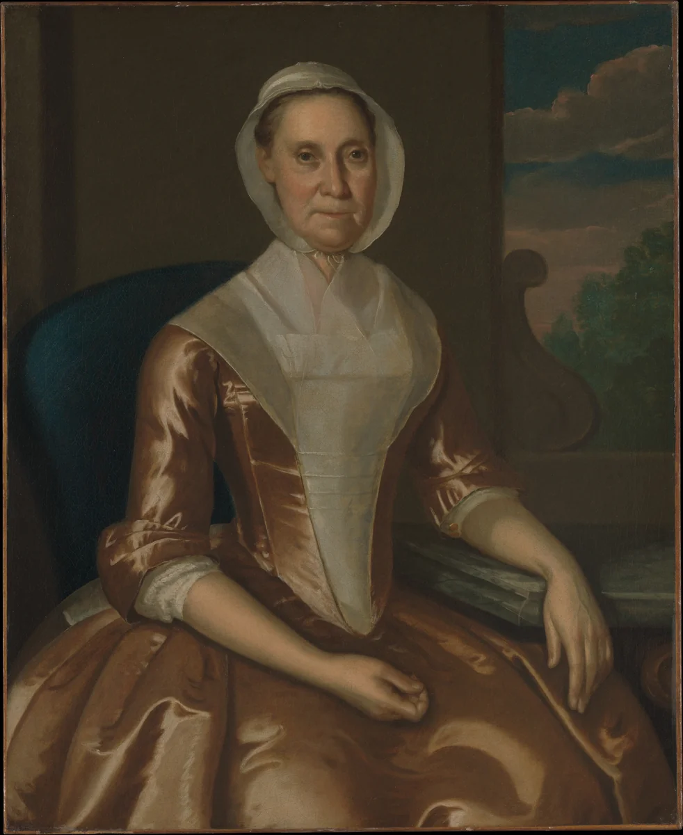 Mrs. Richard Galloway by John Hesselius, artwork, 1764