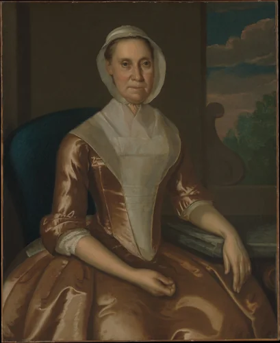 Mrs. Richard Galloway by John Hesselius, artwork, 1764