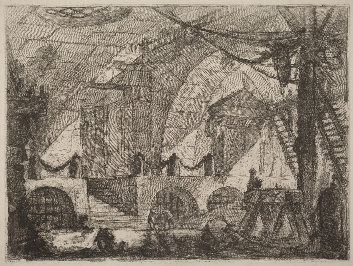 The Sawhorse by Giovanni Battista Piranesi, print, 1750-1758