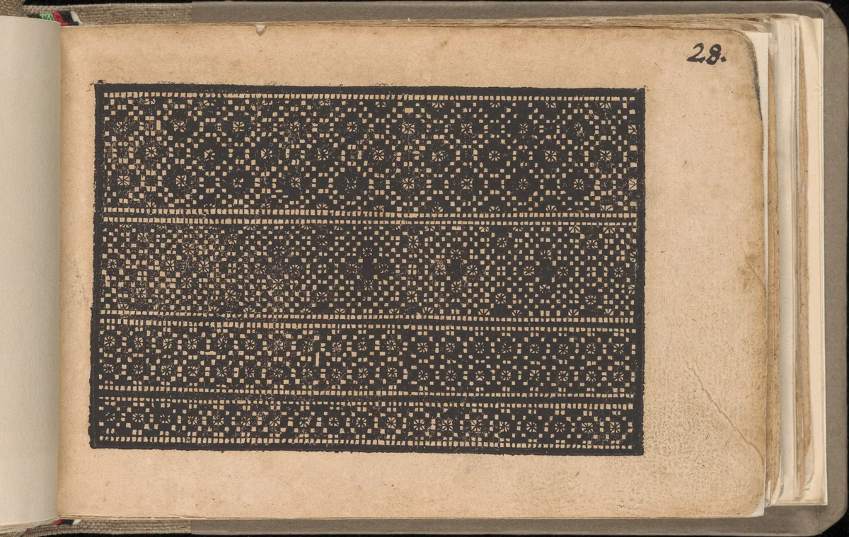 Schön newes Modelbuch (Page 28r) by Sigismundus Latomus, book, 1608