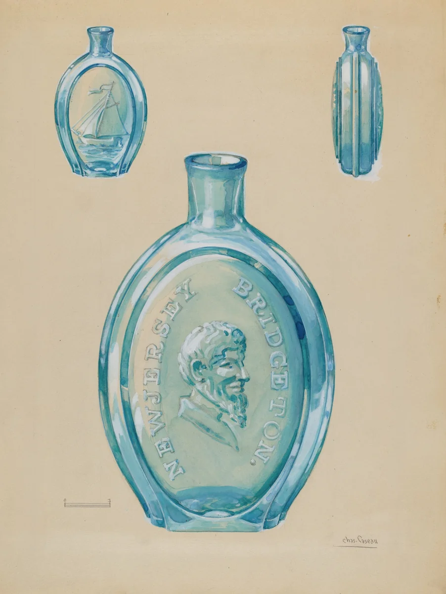 Flask by Charles Caseau, index of american design, 1936