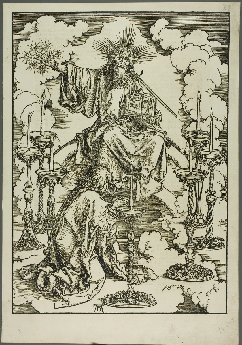 The Vision of the Seven Candlesticks, from The Apocalypse by Albrecht Dürer, print, 1496-1498