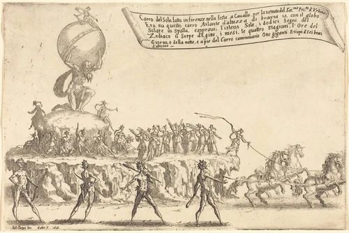 The Float of the Sun by Jacques Callot, print, 1616
