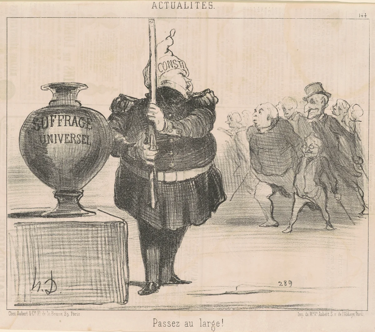 Passez au large! by Honoré Daumier, print, 1851