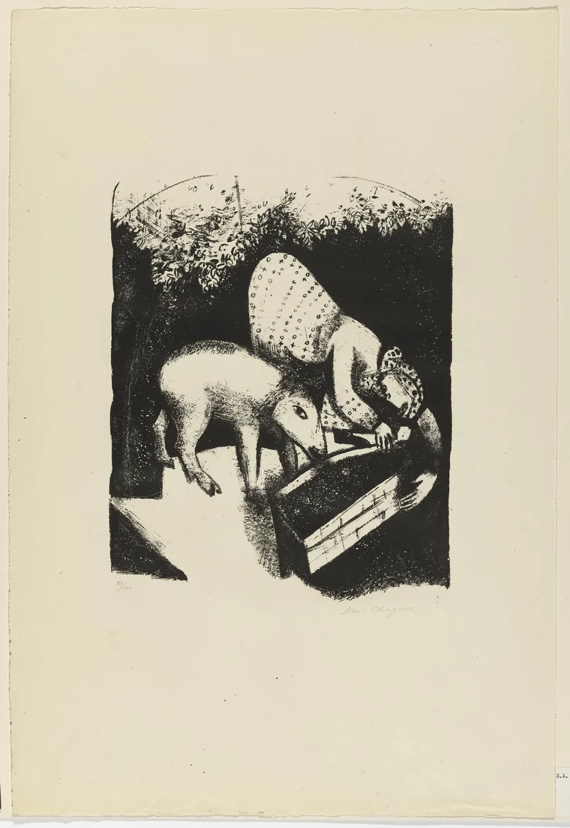 The Trough II (L'Auge II) by Marc Chagall, print, 1924