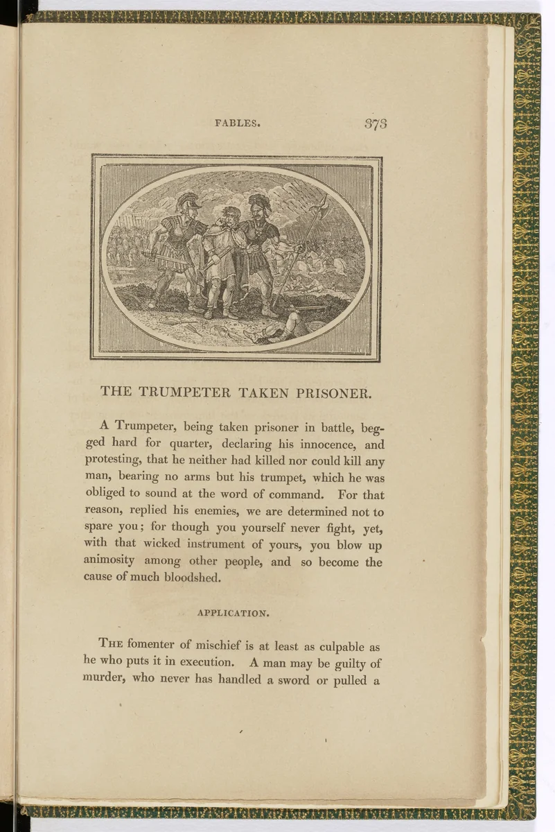 Headpiece (page 373) from The Fables of Aesop by Thomas Bewick, illustrated book, 1818