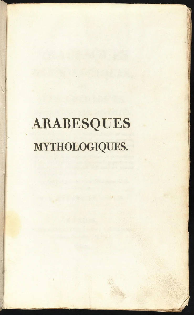 Arabesques Mythologiques by Comtesse Stéphanie Félicité de Genlis; Antoine Joseph Gaitte, volume, 1810