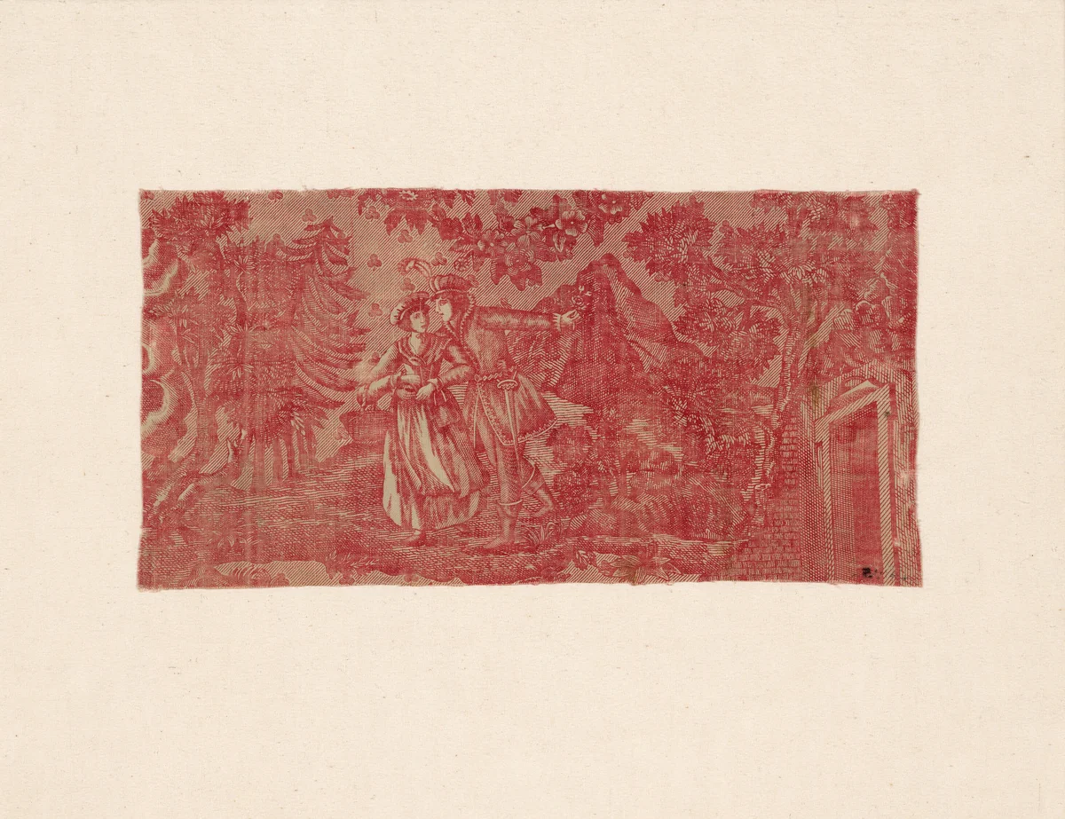 La Trève de Dieu (God's Truce) (Furnishing Fabric) by Philippe Wyngaert, textile, 1810-1830