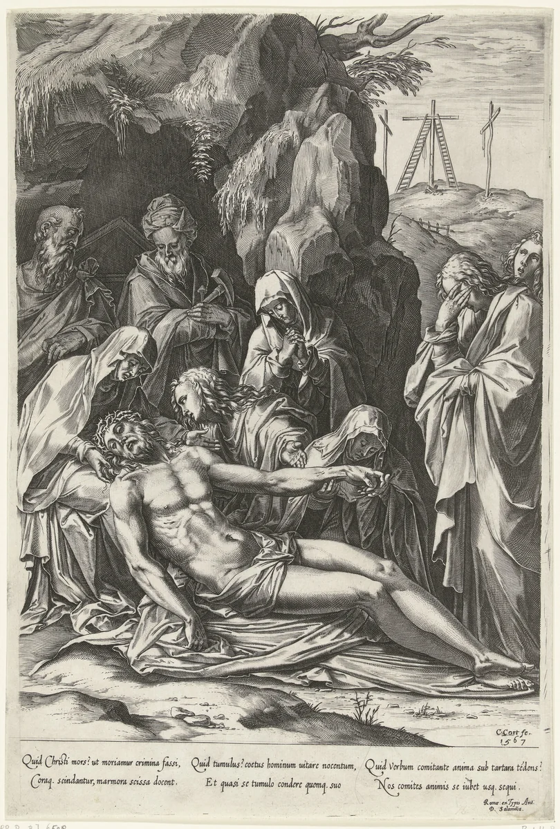 Bewening van Christus by Unknown, print, 1567