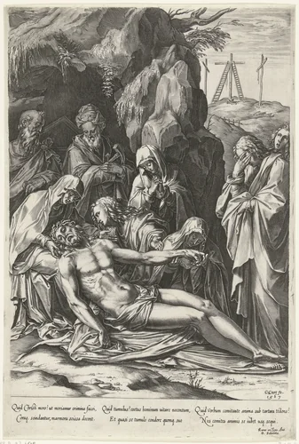 Bewening van Christus by Unknown, print, 1567