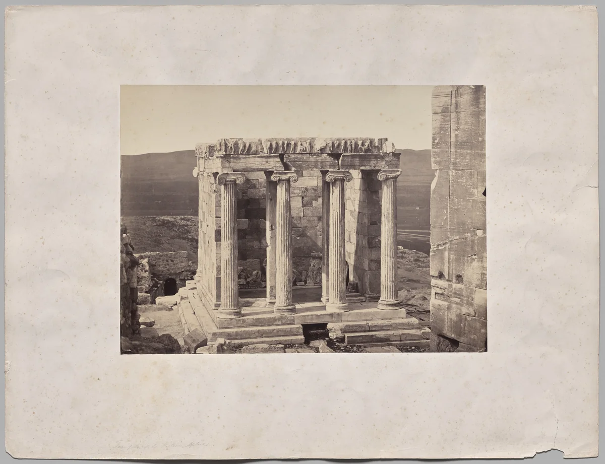 Temple of Athene Nike. Venus Victrix—Wingless Victory by Dimitrios Constantin, photograph, 1845-1870