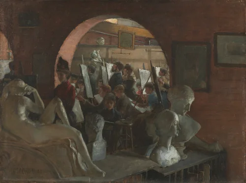 An Alcove in the Art Students' League by Charles Courtney Curran, painting, 1888