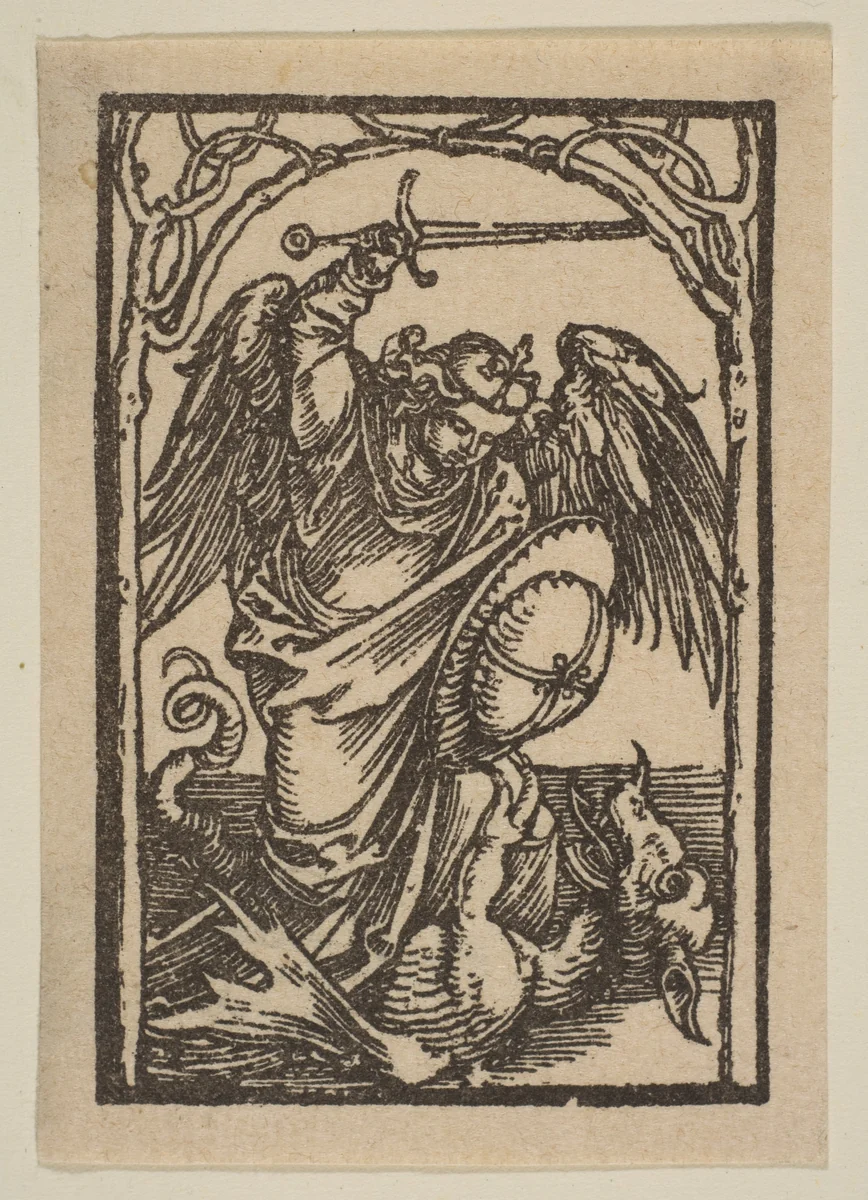 Saint Michael by Albrecht Dürer, print, 1485-1528