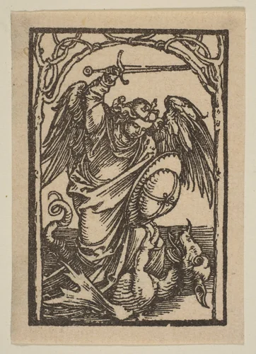 Saint Michael by Albrecht Dürer, print, 1485-1528