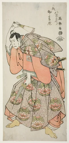The Actor Ichikawa Yaozo III as Saeki Kurando Tsunenori (Sandai-me Ichikawa Yaozo no Saeki Kurando Tsunenori) by Toshusai Sharaku (東洲斎 写楽), print, 1789-1799