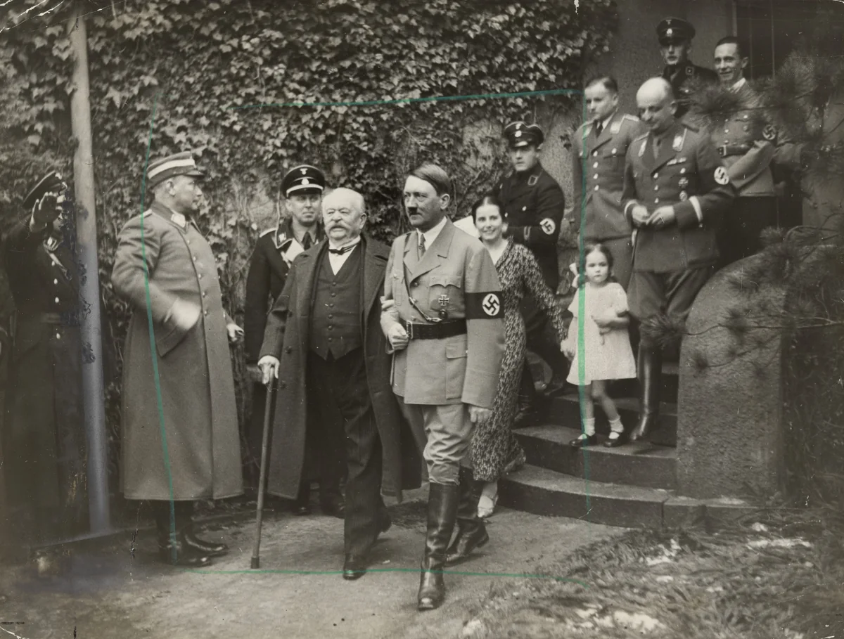 "In Honor of the 85th Birthday of a Famous General at the World War" by Times Wide World Photos, photograph, 1935