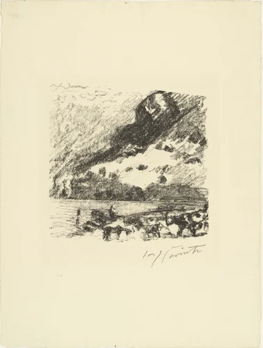 Bergsee from the portfolio Swiss Landscapes (Schweizer Landschaften) by Lovis Corinth, print, 1924
