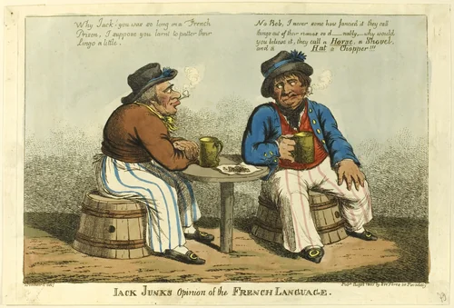 Jack Junk's Opinion of French Language by Charles Williams, print, 1805