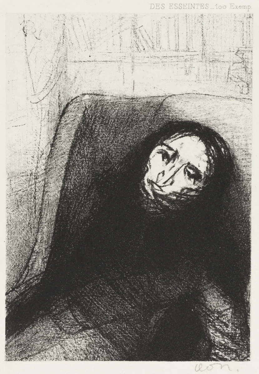 Des Esseintes, Frontispiece for A Rebours by J.K. Huysmans by Odilon Redon, print, 1888
