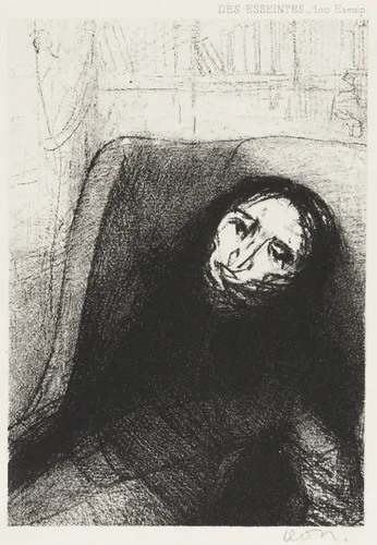 Des Esseintes, Frontispiece for A Rebours by J.K. Huysmans by Odilon Redon, print, 1888