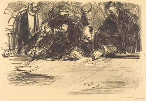 A la table de jeu (At the Gambling Table) by Jean-Louis Forain, print, 1909-1919