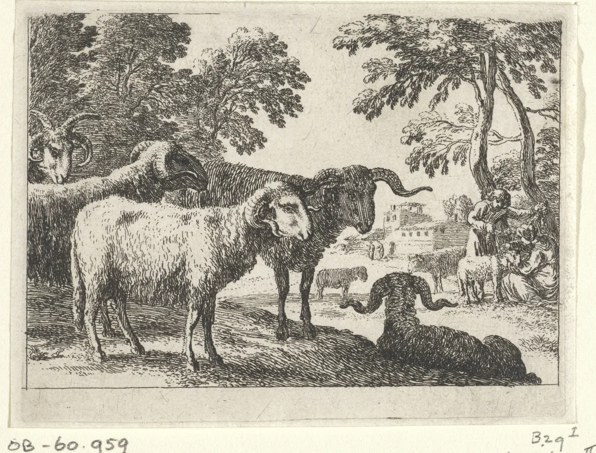 Rammen by Herman van Swanevelt, print, 1636-1655