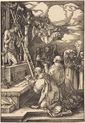 The Mass of Saint Gregory by Albrecht Dürer, print, 1511