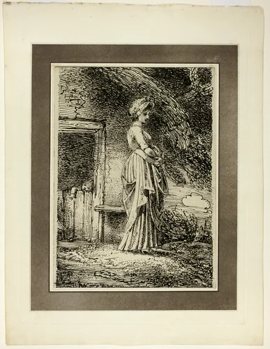 The Lost Apple, from the first issue of Specimens of Polyautography by Thomas Stothard, print, 1803