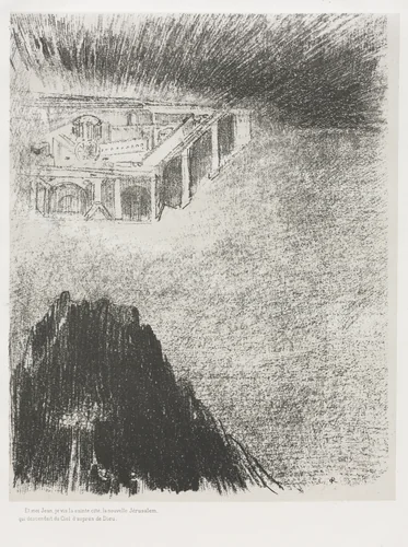 And I, John, Saw the Holy City, New Jerusalem, Coming Down from God and out of Heaven by Odilon Redon, print, 1899