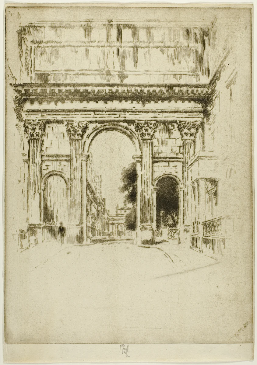 Cumberland Gate, Regent's Park by Joseph Pennell, print, 1905