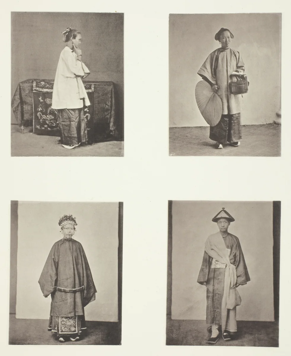 A Canton Lady; The Lady's Maid; A Bride and Bridegroom by John Thomson, photograph, 1863-1873