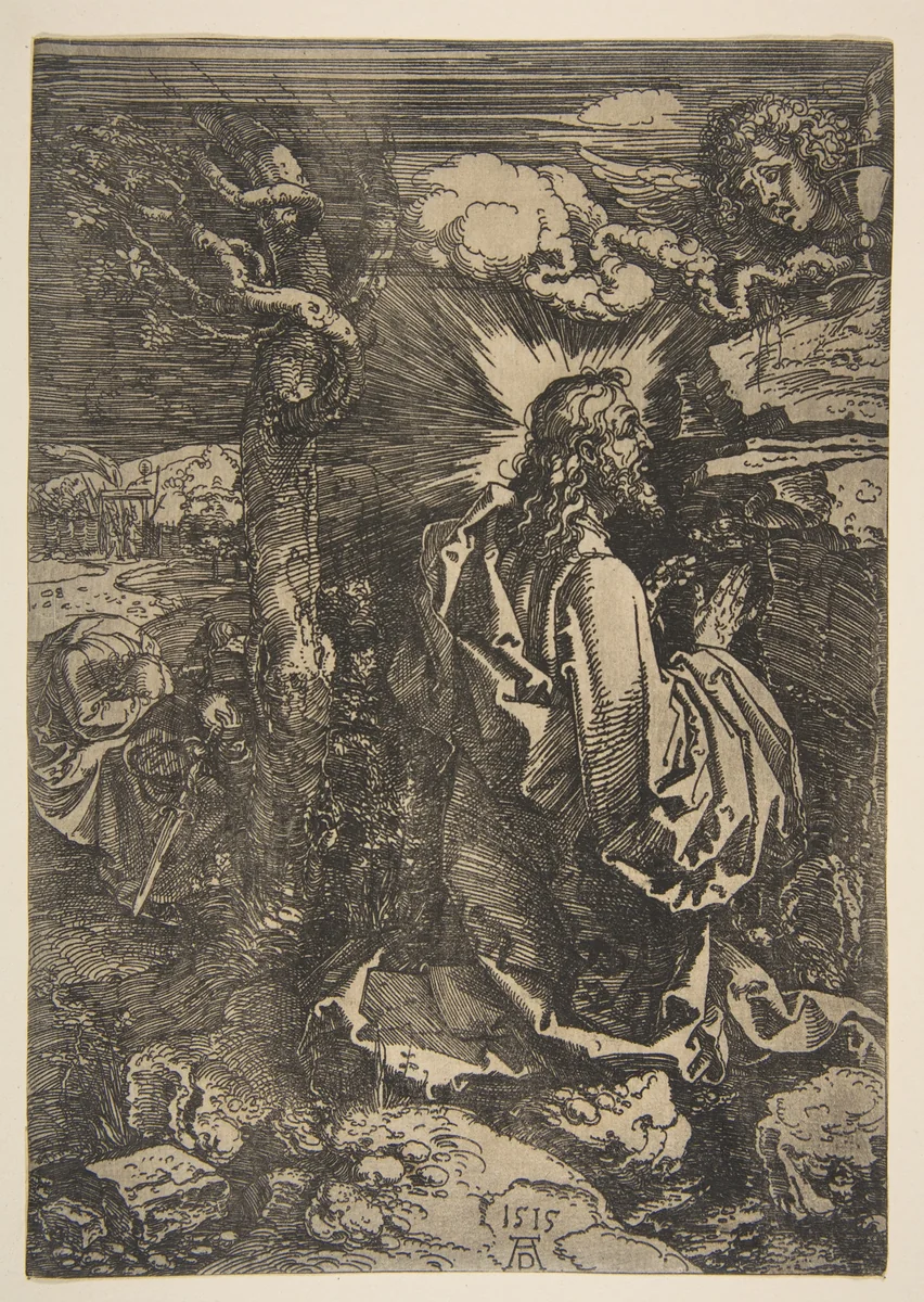 Agony in the Garden by Albrecht Dürer, print, 1515