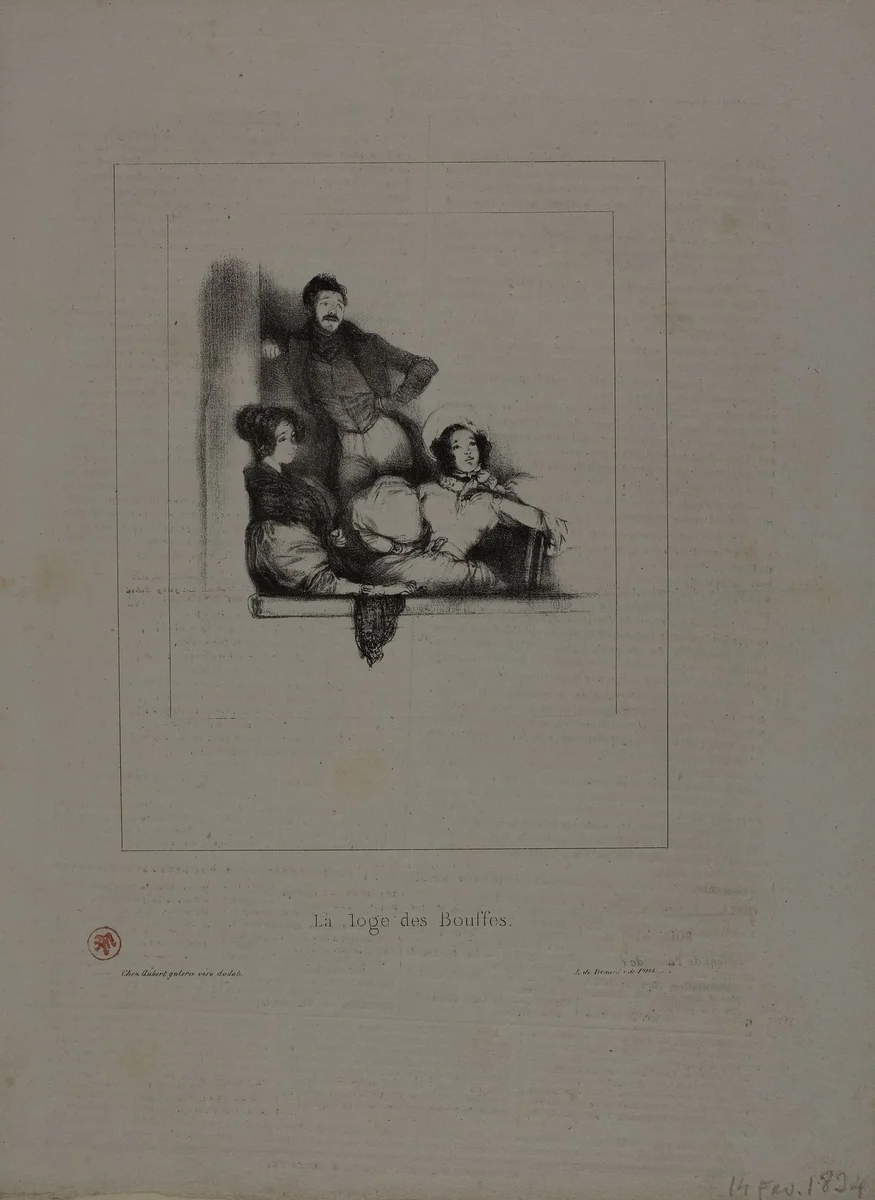 The Comics' Theatre-Box by Paul Gavarni, print, 1834