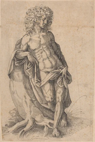 Apollo by Jost Amman, drawing, 1580
