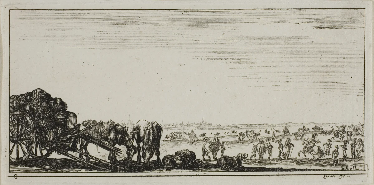 Plate Eight from Drawings of Several Movements by Soldiers by Stefano della Bella, print, 1644